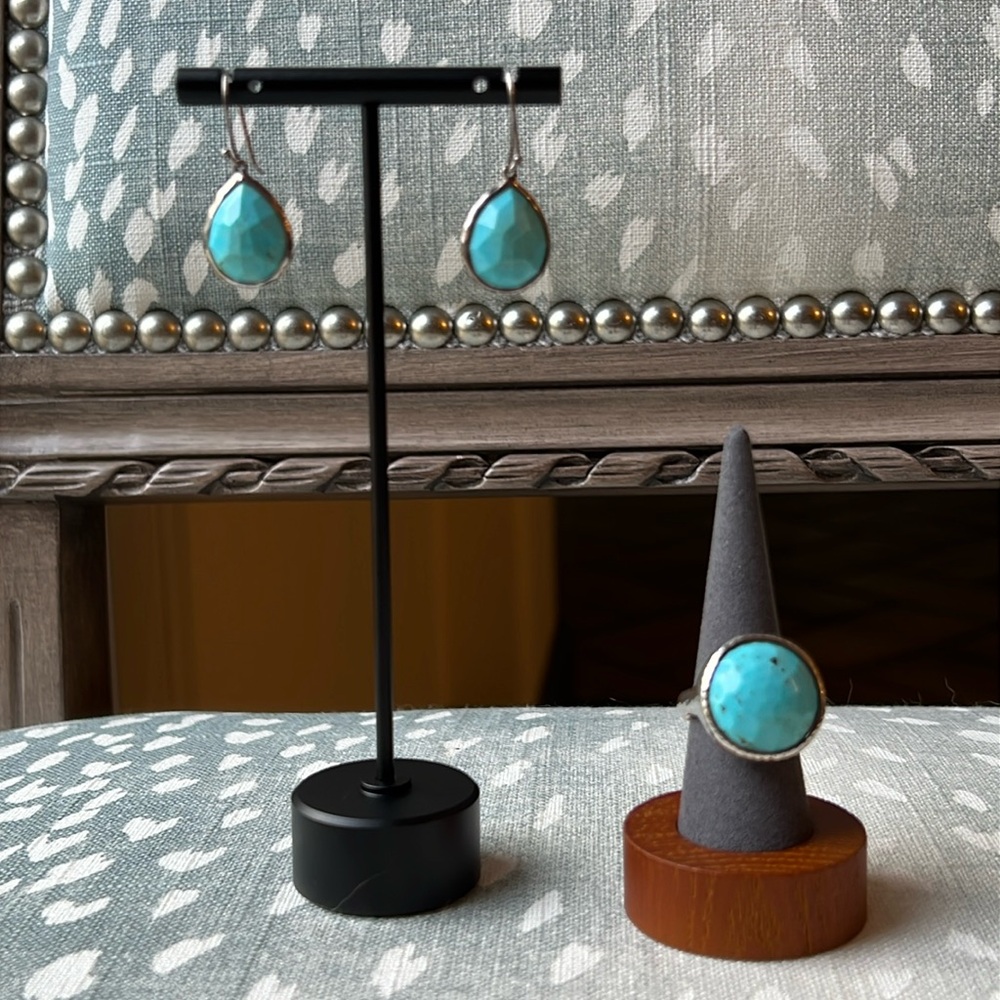 Ippolita turquoise/ silver earrings and ring